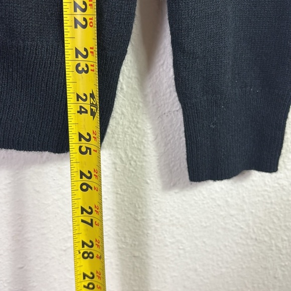 IRO Cashmere Cotton Blend Cutout Back Pullover Crewneck Black Sweater size XXS - Picture 5 of 7